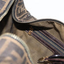 FENDI Zucca Canvas Hand Bag Black Brown Auth 148630-24