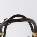 FENDI Zucca Canvas Hand Bag Black Brown Auth 148630-14