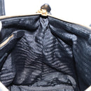 PRADA Hand Bag Nylon Black Gold Auth 148636-21