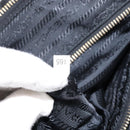 PRADA Hand Bag Nylon Black Gold Auth 148636-12