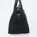 PRADA Hand Bag Nylon Black Gold Auth 148636-4