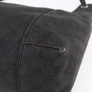 GUCCI GG Canvas Shoulder Bag Black Silver 152281 Auth 148637-9
