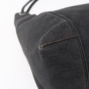 GUCCI GG Canvas Shoulder Bag Black Silver 152281 Auth 148637-14