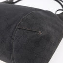 GUCCI GG Canvas Shoulder Bag Black Silver 152281 Auth 148637-15