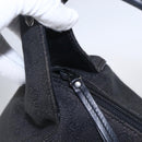 GUCCI GG Canvas Shoulder Bag Black Silver 152281 Auth 148637-10