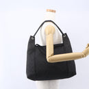 GUCCI GG Canvas Shoulder Bag Black Silver 152281 Auth 148637-22