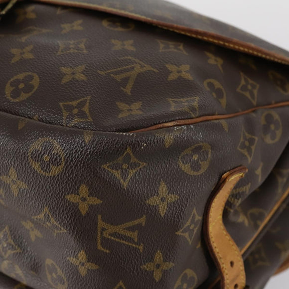 LOUIS VUITTON Monogram Saumur 35 Shoulder Bag M42254 LV Auth 148638