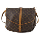 LOUIS VUITTON Monogram Saumur 35 Shoulder Bag M42254 LV Auth 148638-13