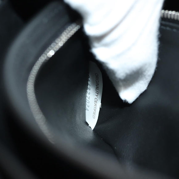 BOTTEGA VENETA Zippy Wallet Nylon Polypropylene Black Silver Auth 148640M