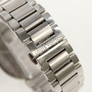 LOUIS VUITTON Tambour Date Watches Stainless Steel Silver Q1111 LV Auth 148644M-10