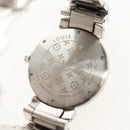 LOUIS VUITTON Tambour Date Watches Stainless Steel Silver Q1111 LV Auth 148644M-11