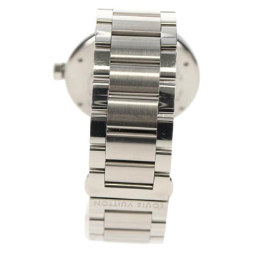 LOUIS VUITTON Tambour Date Watches Stainless Steel Silver Q1111 LV Auth 148644M - 0