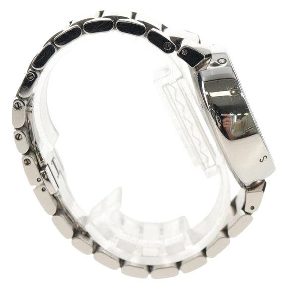 LOUIS VUITTON Tambour Date Watches Stainless Steel Silver Q1111 LV Auth 148644M