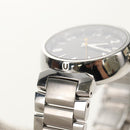 LOUIS VUITTON Tambour Date Watches Stainless Steel Silver Q1111 LV Auth 148644M-8