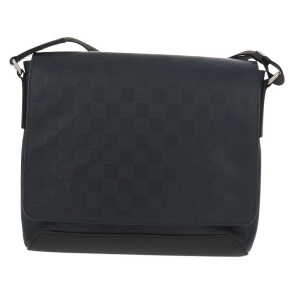 LOUIS VUITTON Damier Infini District PM Shoulder Bag Onyx N41033 Auth 148646AV