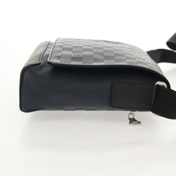 LOUIS VUITTON Damier Infini District PM Shoulder Bag Onyx N41033 Auth 148646AV