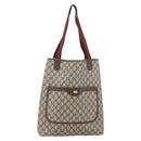 GUCCI GG Supreme Web Sherry Line Tote Bag PVC Beige 39 002 4487 Auth 148647-1
