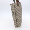GUCCI GG Supreme Web Sherry Line Tote Bag PVC Beige 39 002 4487 Auth 148647-4
