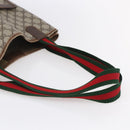 GUCCI GG Supreme Web Sherry Line Tote Bag PVC Beige 39 002 4487 Auth 148647-7