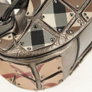 BURBERRY Nova Check Shoulder Bag PVC Beige Auth 148649V-13