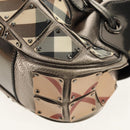 BURBERRY Nova Check Shoulder Bag PVC Beige Auth 148649V-16