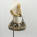 BURBERRY Nova Check Shoulder Bag PVC Beige Auth 148649V-24