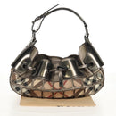 BURBERRY Nova Check Shoulder Bag PVC Beige Auth 148649V-25