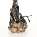 BURBERRY Nova Check Shoulder Bag PVC Beige Auth 148649V-5