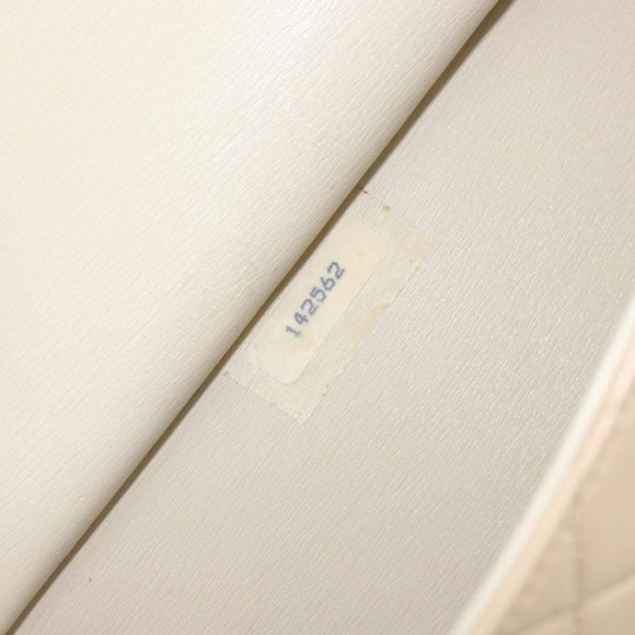 CHANEL Chain Shoulder Bag Lamb Skin Beige Gold CC Auth 148650