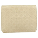 CHANEL Chain Shoulder Bag Lamb Skin Beige Gold CC Auth 148650-3