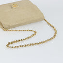 CHANEL Chain Shoulder Bag Lamb Skin Beige Gold CC Auth 148650-7
