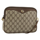 GUCCI GG Supreme Shoulder Bag PVC Beige Gold 97 02 068 Auth 148651-1