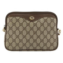 GUCCI GG Supreme Shoulder Bag PVC Beige Gold 97 02 068 Auth 148651-2