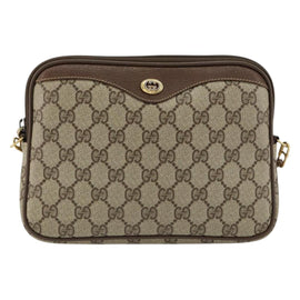 GUCCI GG Supreme Shoulder Bag PVC Beige Gold 97 02 068 Auth 148651 - 0