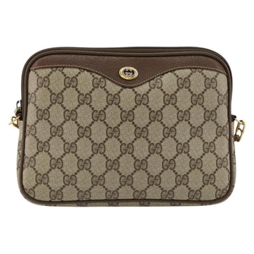 GUCCI GG Supreme Shoulder Bag PVC Beige Gold 97 02 068 Auth 148651 - 0