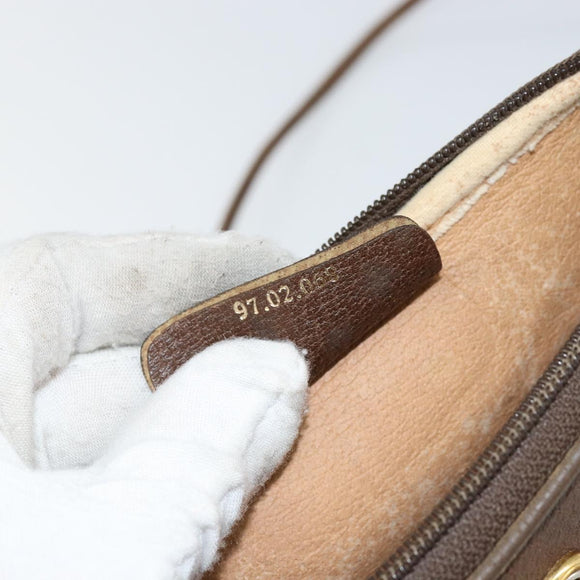 GUCCI GG Supreme Shoulder Bag PVC Beige Gold 97 02 068 Auth 148651