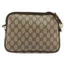 GUCCI GG Supreme Shoulder Bag PVC Beige Gold 97 02 068 Auth 148651-3