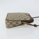 GUCCI GG Supreme Shoulder Bag PVC Beige Gold 97 02 068 Auth 148651-4