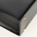 SAINT LAURENT Hand Bag Leather Gold Black Auth 148653V-9