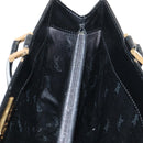 SAINT LAURENT Hand Bag Leather Gold Black Auth 148653V-19