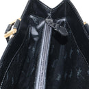 SAINT LAURENT Hand Bag Leather Gold Black Auth 148653V-20