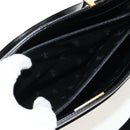 SAINT LAURENT Hand Bag Leather Gold Black Auth 148653V-11