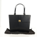 SAINT LAURENT Hand Bag Leather Gold Black Auth 148653V-12