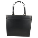 SAINT LAURENT Hand Bag Leather Gold Black Auth 148653V-2