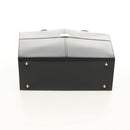SAINT LAURENT Hand Bag Leather Gold Black Auth 148653V-5