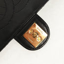 CHANEL Chain Shoulder Bag Lamb Skin Black Gold CC Auth 148654AM-21