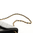 CHANEL Chain Shoulder Bag Lamb Skin Black Gold CC Auth 148654SAM-15