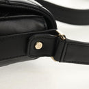 CHANEL Shoulder Bag Lamb Skin Black Gold CC Auth 148655SM-20