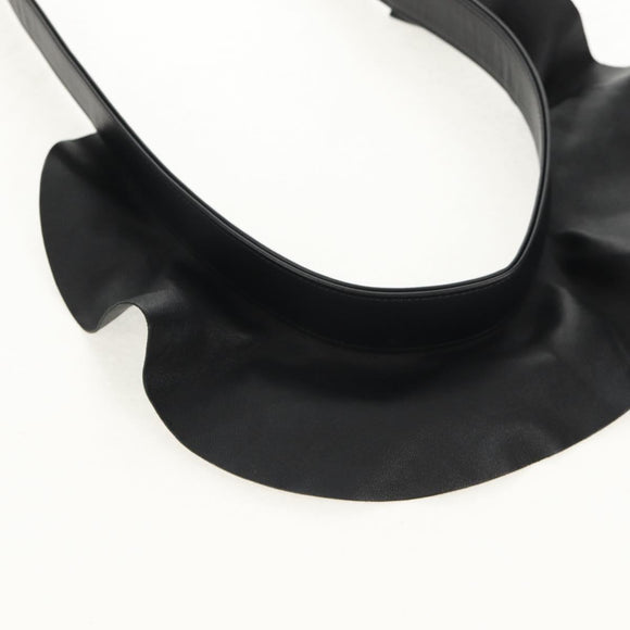 CHANEL Shoulder Bag Lamb Skin Black Gold CC Auth 148655SM