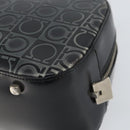 Salvatore Ferragamo Hand Bag Leather Black Silver Auth 148656-10